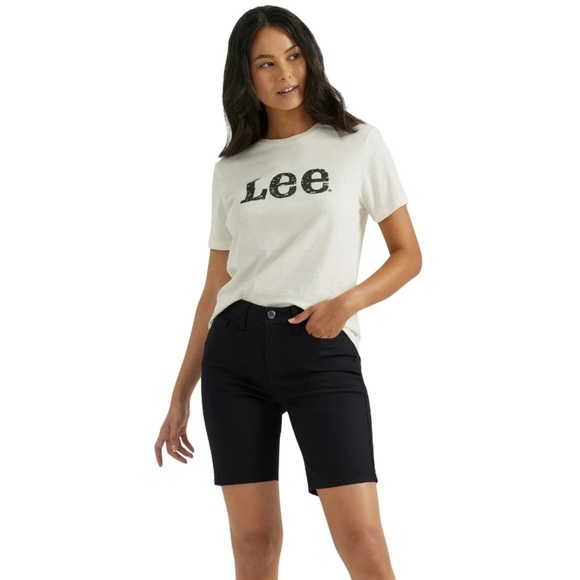 Lee Women’s Mid Rise Cuffed Bermuda Shorts - Picture 1 of 6